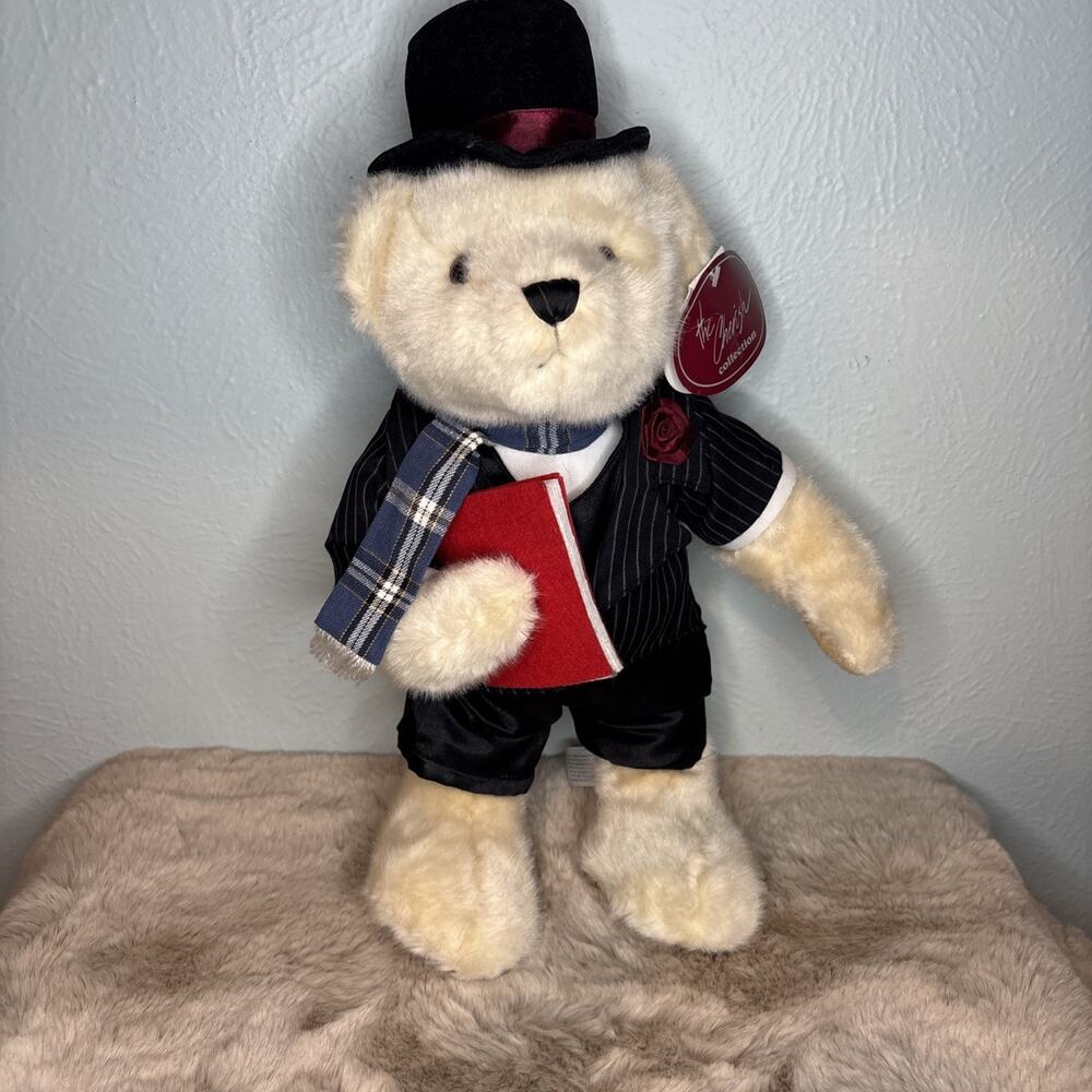 THE CHERISH COLLECTION STUFFED ANIMAL PLUSH 17"‎ TEDDY BEAR CHRISTMAS CAROLER